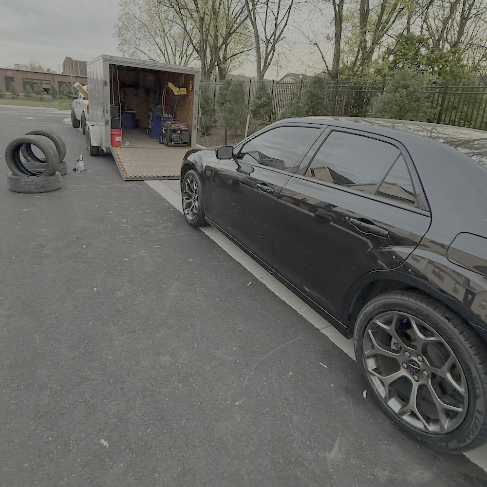 Porsche full tire replacement handled on-site in Murfreesboro, TN