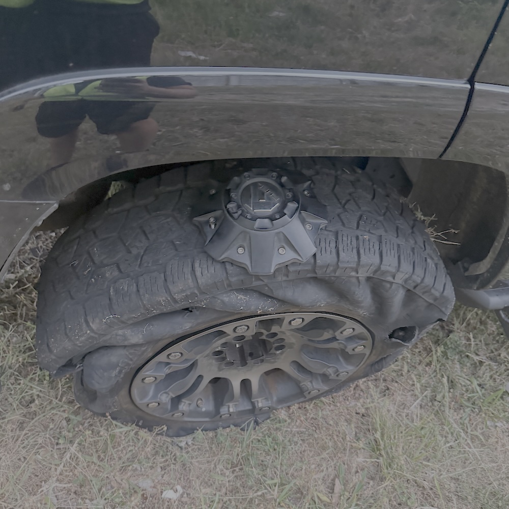 Truck tire blowout repair by TreadForcePros in Murfreesboro, TN